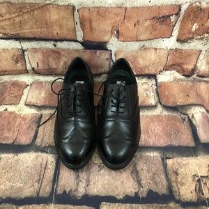 Deer Stags Men's Wingtip Oxford Black Leather Shoe